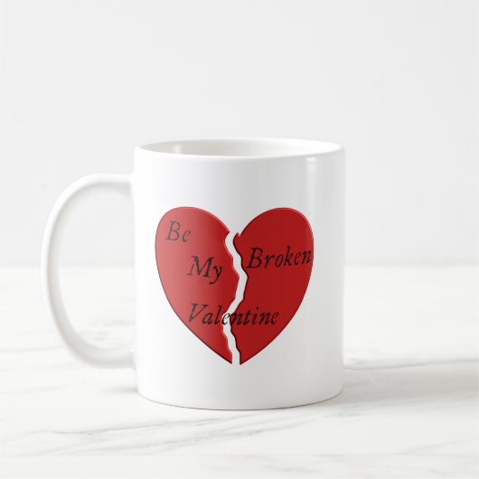 Mug Saint-Valentin brisé (Gauche)
