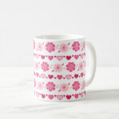 Mug Saint Valentin Candy Hearts Fleurs Motif (Devant droit)