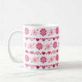 Mug Saint Valentin Candy Hearts Fleurs Motif (Gauche)