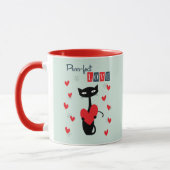 Mug Saint-Valentin Chat Rétro Milieu de Siècle (Gauche)