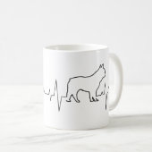 Mug Saint-Valentin Chien de taureau français Taux de b (Devant droit)