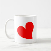 MUG SAINT-VALENTIN CŒUR ROUGE TENDANCE (Gauche)