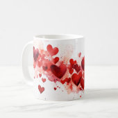 Mug Saint Valentin Coeurs Artistiques Céramique Café M (Devant gauche)