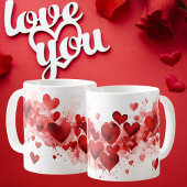Mug Saint Valentin Coeurs Artistiques Céramique Café M