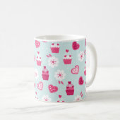 Mug Saint Valentin Coeurs bonbons Cupcakes Fleurs (Devant droit)