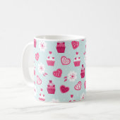 Mug Saint Valentin Coeurs bonbons Cupcakes Fleurs (Devant gauche)