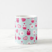 Mug Saint Valentin Coeurs bonbons Cupcakes Fleurs (Centre)