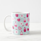 Mug Saint Valentin Coeurs bonbons Cupcakes Fleurs (Gauche)