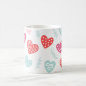 Mug Saint Valentin Coeurs bonbons Motif rose rouge (Centre)