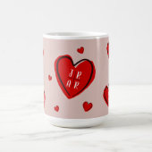Mug Saint Valentin Coeurs mignons Couple Couple's Rose (Centre)