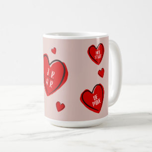 Mug Saint Valentin Coeurs mignons Couple Couple's Rose