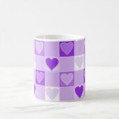 Mug Saint-Valentin Coeurs pourpres sur chèques (Centre)