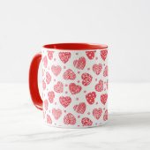 Mug Saint-Valentin Cœurs Rouges Amour (Devant gauche)