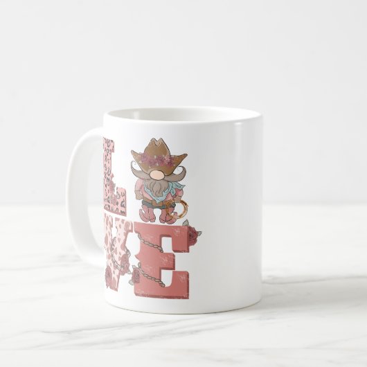 Mug Saint Valentin Cowboy Gnome (Devant gauche)