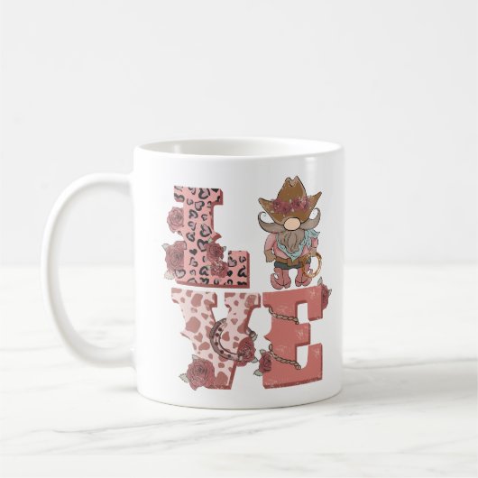 Mug Saint Valentin Cowboy Gnome (Gauche)
