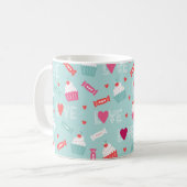Mug Saint Valentin Cupcake Coeurs Amour Motif (Devant gauche)