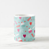 Mug Saint Valentin Cupcake Coeurs Amour Motif (Centre)