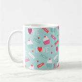 Mug Saint Valentin Cupcake Coeurs Amour Motif (Gauche)