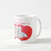 Mug Saint-Valentin des West Highland White Terriers (Devant droit)