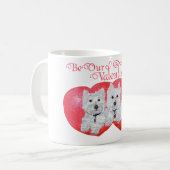Mug Saint-Valentin des West Highland White Terriers (Devant gauche)