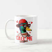 Mug Saint Valentin drôle Appelez-Moi Chasse au Canard (Gauche)