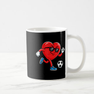 Mug Saint-Valentin drôle cœur ballon de football pour