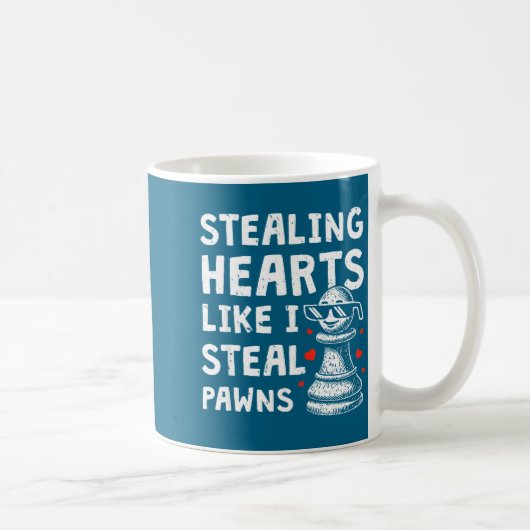 Mug Saint valentin drôle d'échecs volant cœur comme (Droite)