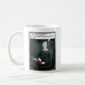 Mug Saint-Valentin drôle d'Emily Dickinson de poète (Gauche)