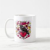 Mug Saint-Valentin F Corbeau F Corneille Pour Célibata (Gauche)
