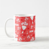 Mug Saint Valentin Fleurs Chocolats Coeurs rose (Gauche)