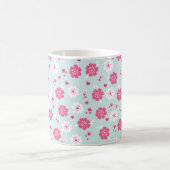 Mug Saint Valentin Fleurs Coeurs rose (Centre)