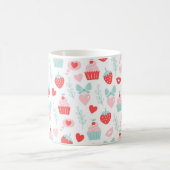 Mug Saint Valentin Fraise Baisers Cupcakes Coeurs (Centre)