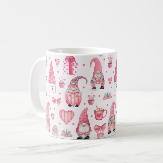 Mug Saint Valentin Gnomes avec coeur (Devant gauche)