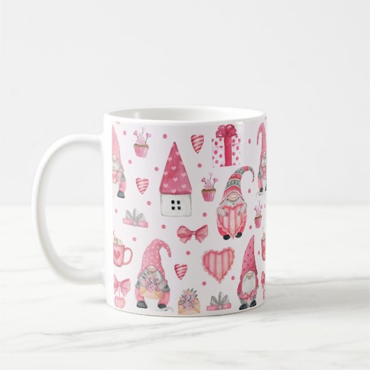 Mug Saint Valentin Gnomes avec coeur (Gauche)