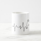 Mug Saint Valentin Heartbeat Line Art Carlin race Chie (Centre)