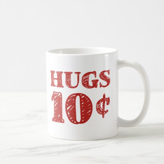 Mug Saint-Valentin Hugs 10 cents (Droite)