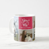 Mug Saint-Valentin/je t'aime collage de photo (Devant gauche)