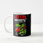 Mug Saint-Valentin Je vole des cœurs T-rex (Gauche)