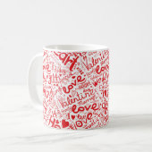 Mug Saint Valentin Love Words Collage (Devant gauche)