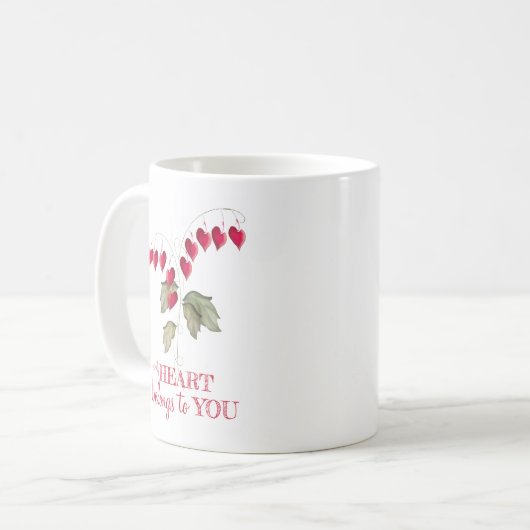 Mug Saint Valentin mignon coeur saignant de Whimsical (Devant gauche)