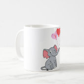 Mug Saint Valentin mignon Je t'aime coeur (Devant gauche)