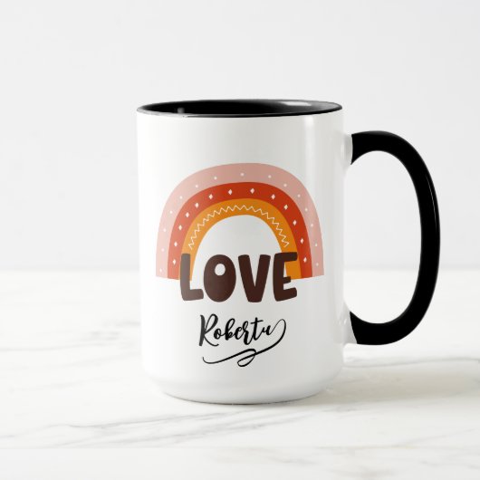 Mug Saint-Valentin nom personnalisé (Droite)