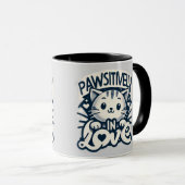 Mug Saint-Valentin - Pawistivement dans l'amour (Devant droit)