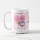Mug Saint-Valentin personnalisé cœurs roses (Gauche)