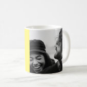 Mug Saint-Valentin Photo Moderne Gris Et Jaune (Devant droit)