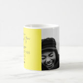 Mug Saint-Valentin Photo Moderne Gris Et Jaune (Centre)