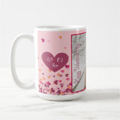 Mug Saint-Valentin Photo personnalisée Coeurs roses (Gauche)