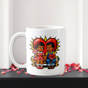 Mug Saint-Valentin Pop Art Rétro Personnalisé