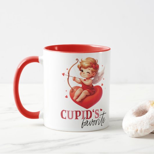 Mug Saint Valentin préféré de Cupid (Avec donut)