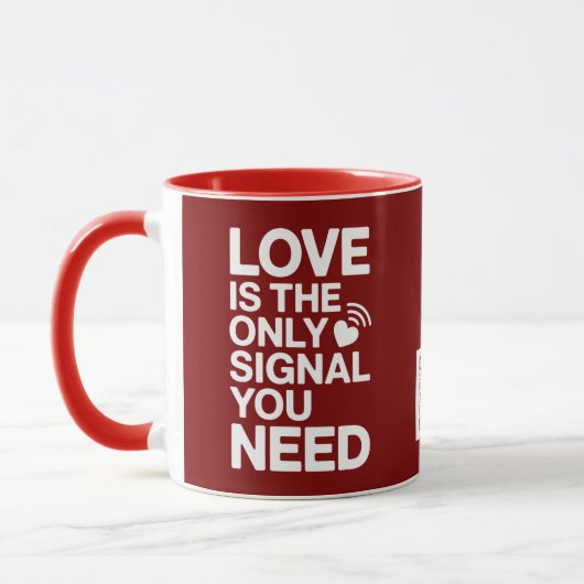 Mug Saint-Valentin QR Code vidéo amour (Gauche)